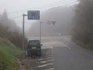 高北広域農道のスタート