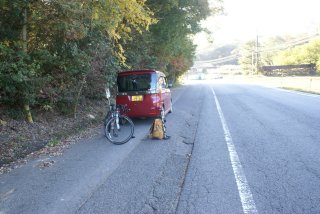 馬通峠の近くに駐車